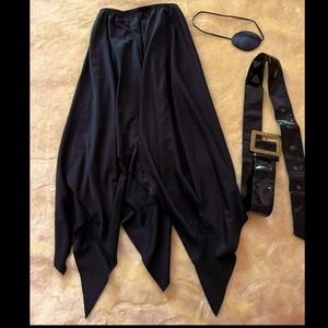 Hot Topic Pirate costume accessories- Detachable skirt, belt and eye patch